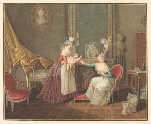 Le dejeuner de Fanfan by Jean-Baptiste Mallet; Henri Nicolas van Gorp, print, 1759-1835