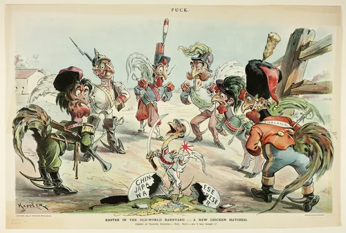 Easter in the Old World Barnyard, from Puck by Joseph Keppler, print, 1895
