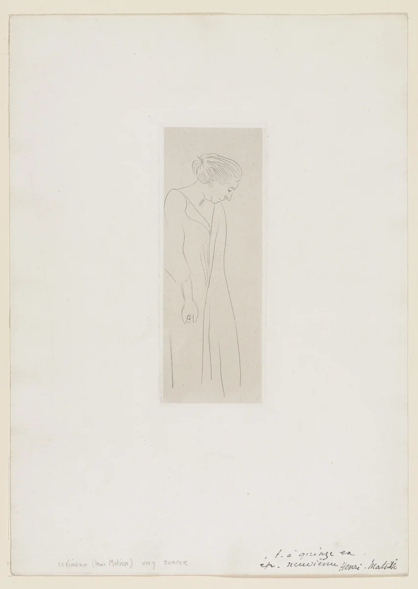 Standing Figure, Head Lowered (Figure debout, tête baissée) by Henri Matisse, print, 1914