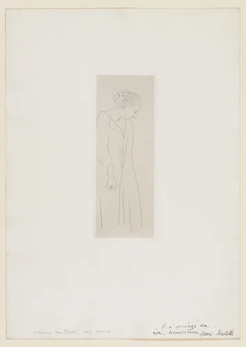 Standing Figure, Head Lowered (Figure debout, tête baissée) by Henri Matisse, print, 1914