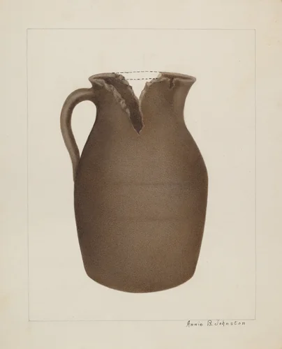 Stoneware Jar by Annie B. Johnston, index of american design, 1937