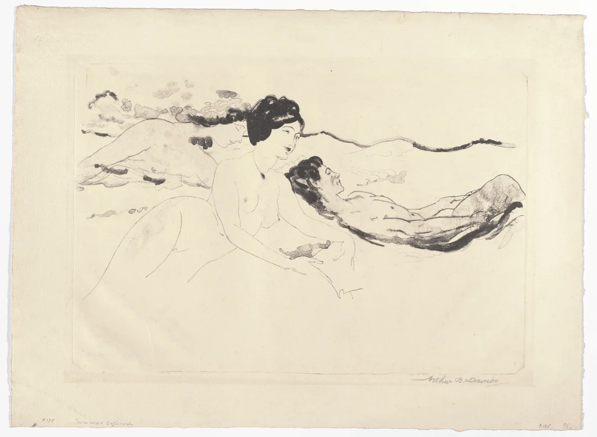Summer Interval by Arthur B. Davies, print, 1919