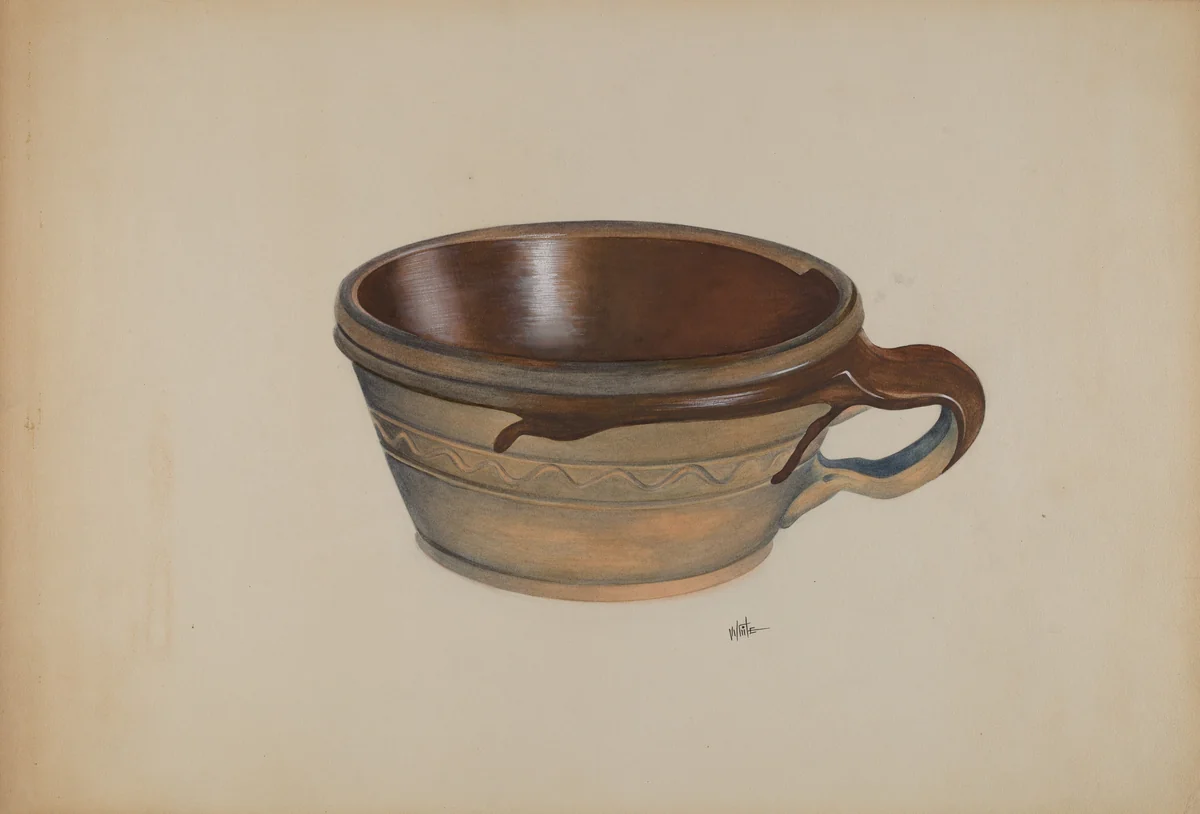 Economite Bowl w/ Handle by Edward White, index of american design, 1937