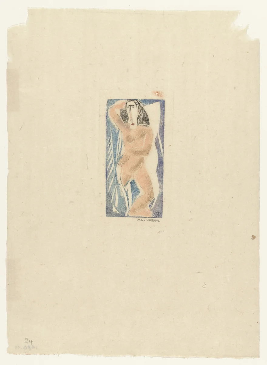 Standing Nude by Max Weber, print, 1919