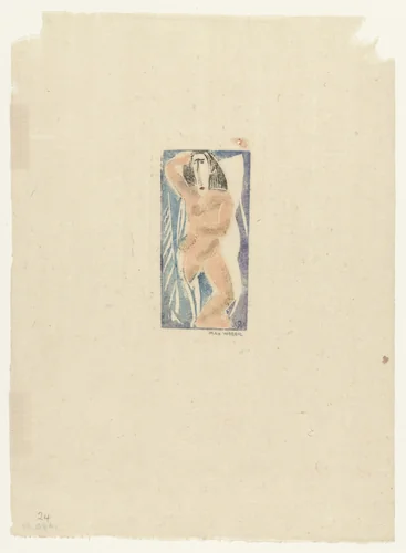 Standing Nude by Max Weber, print, 1919