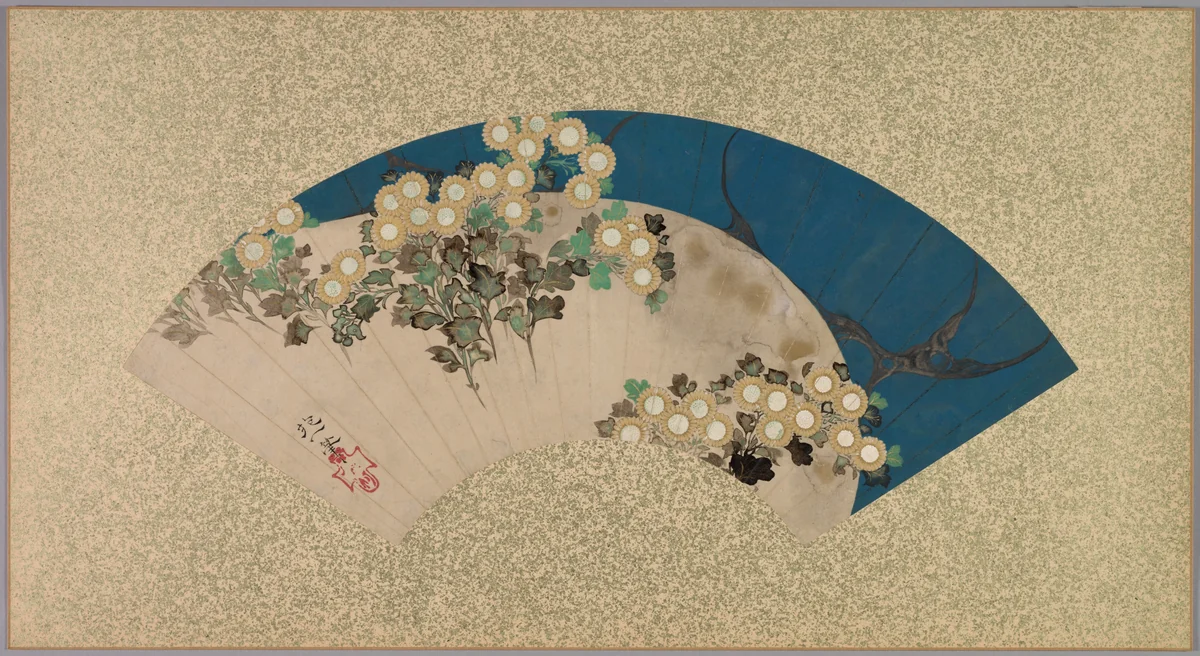 Chrysanthemums by the Water by Sakai Hōitsu (酒井抱一), painting, 1761-1828