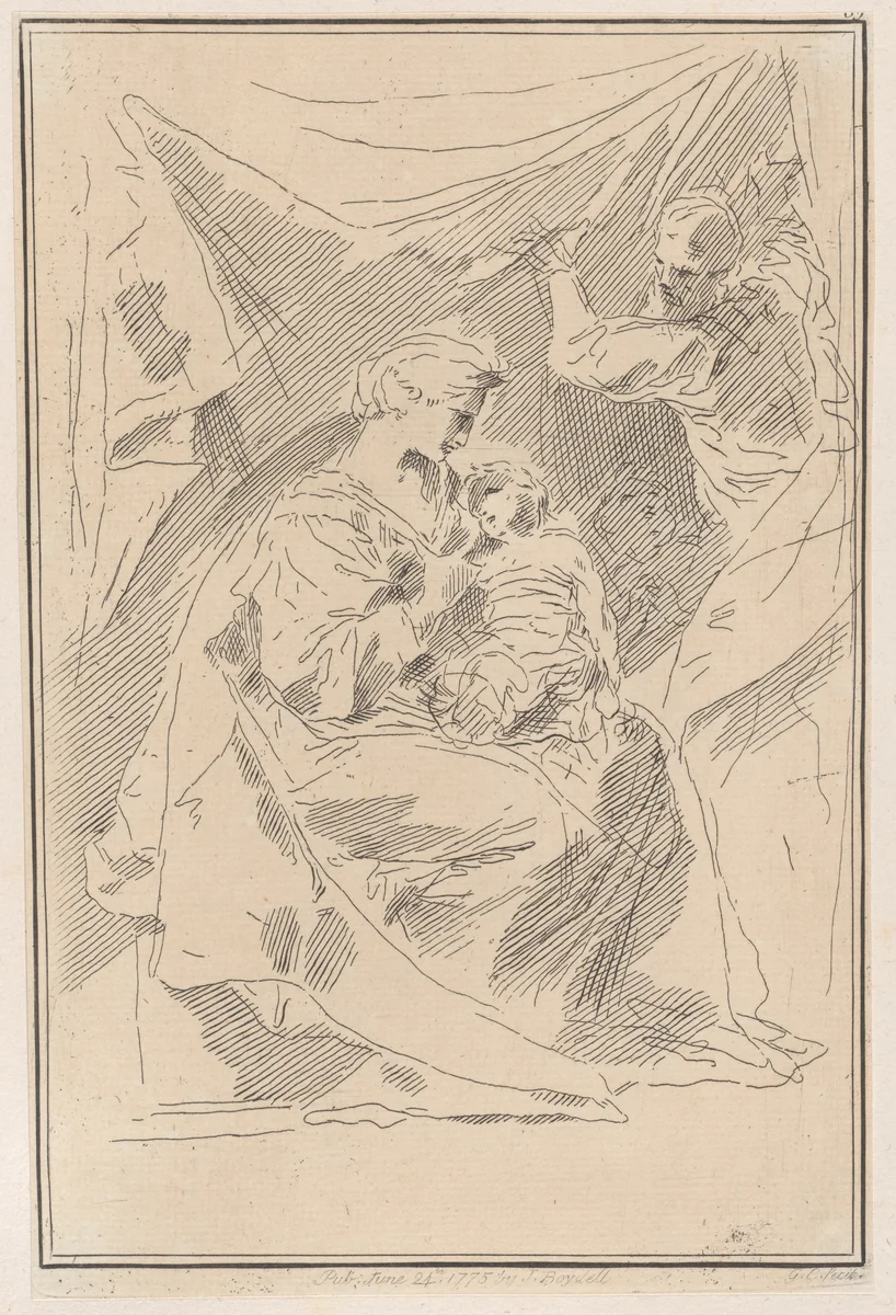 The Holy Family by Giuseppe Canale, print, 1775