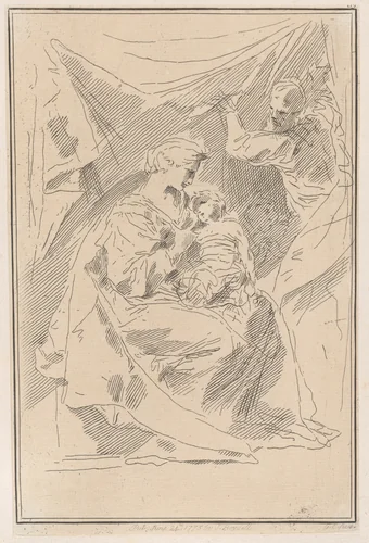 The Holy Family by Giuseppe Canale, print, 1775