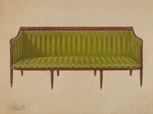 Sofa by Ferdinand Cartier, index of american design, 1937