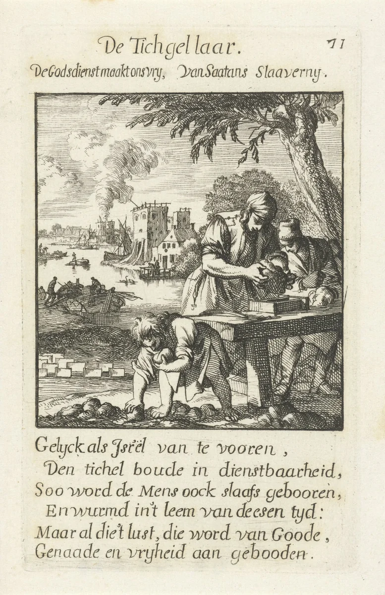 Steenbakker by Caspar Luyken, print, 1694