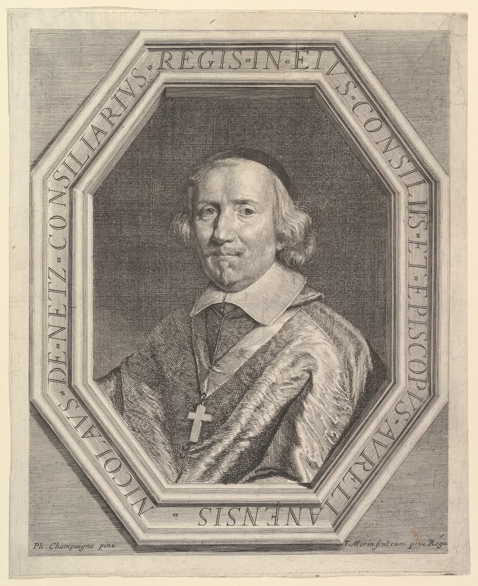 Nicolas de Netz, eveque d'Orleans by Jean Morin, print, 1605-1650