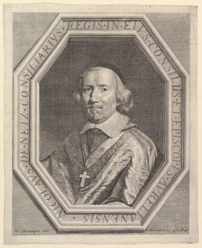 Nicolas de Netz, eveque d'Orleans by Jean Morin, print, 1605-1650