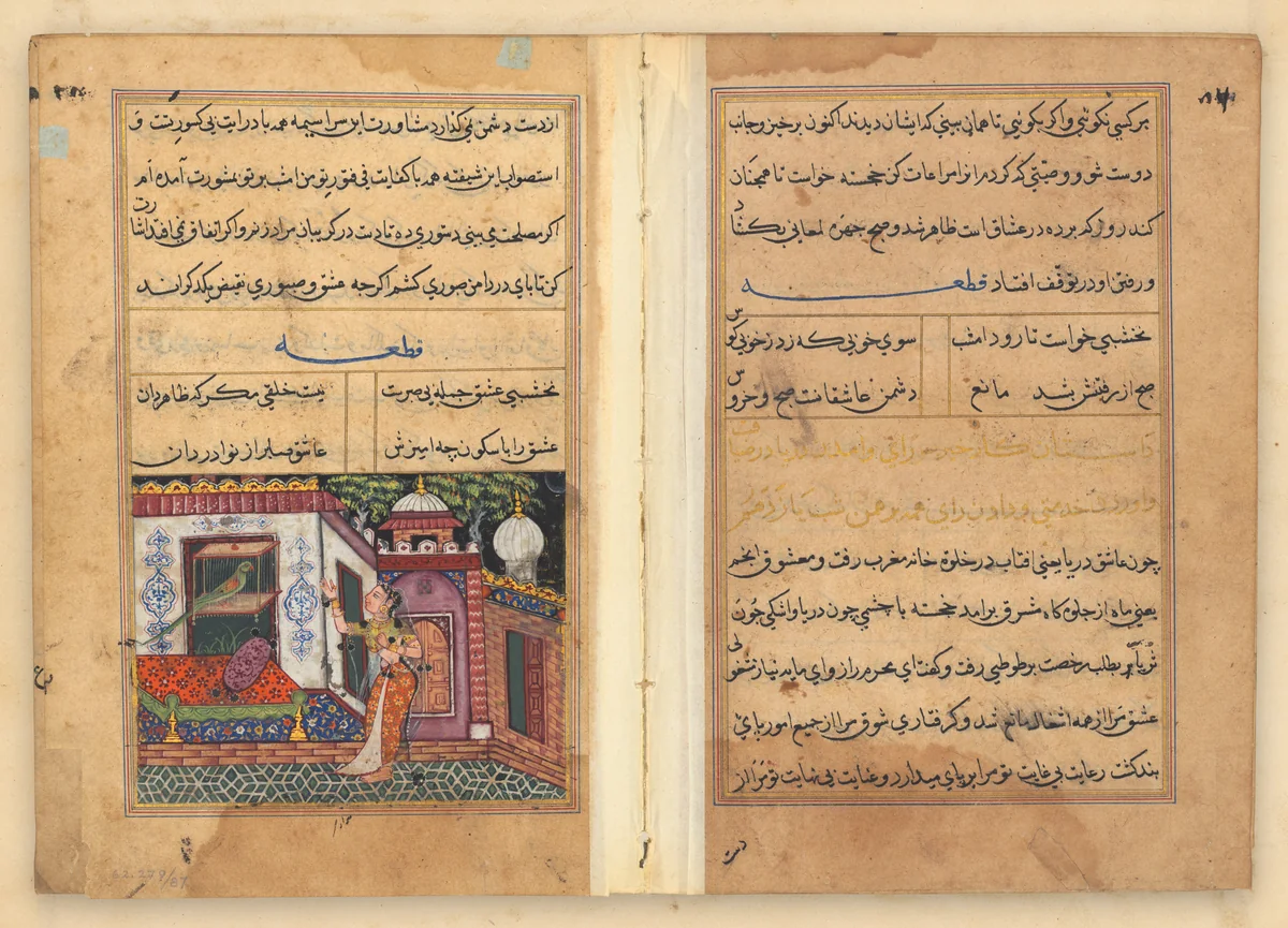 Tuti-Nama (Tales of a Parrot) by Unknown, painting, 1555-1565