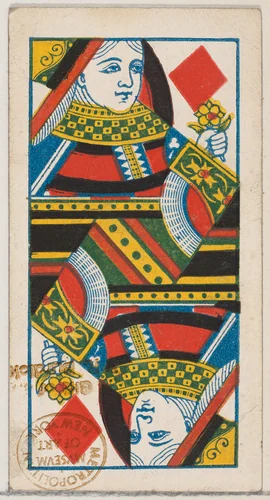 Queen of Diamonds, from the Playing Cards series (N84) to promote Turkish Cross-Cut Cigarettes for W. Duke, Sons and Co. by W. Duke, Sons & Co., print, 1888