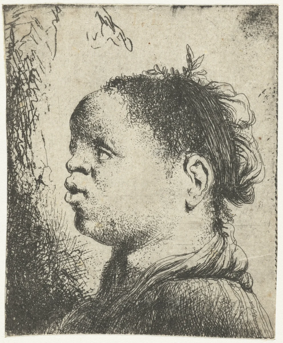 Borstbeeld van een zwarte vrouw by Jan Lievens, print, 1625-1674