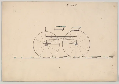 Wagon #405 by Brewster & Co., drawing, 1860-1870