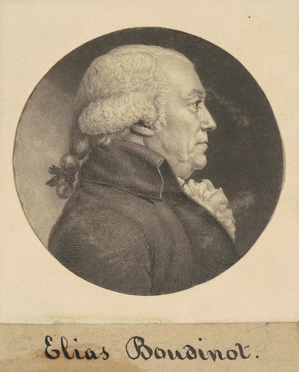 Elias Boudinot by Charles B. J. Févret de Saint-Mémin, print, 1798