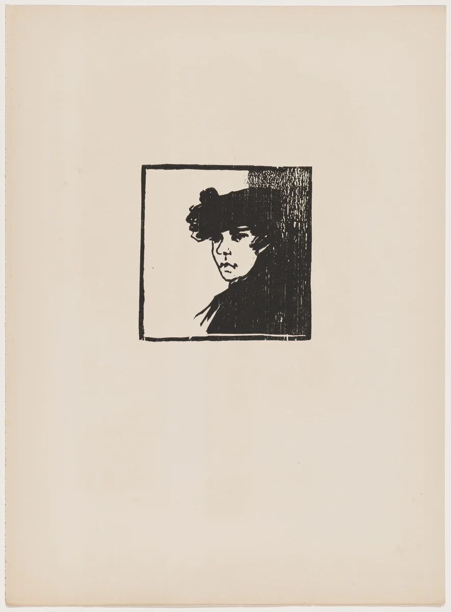 Tête de femme (Head of a Woman) by Henri-Charles Guérard, print, 1895