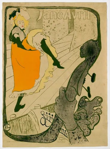 Jane Avril by Henri de Toulouse-Lautrec, print, 1893