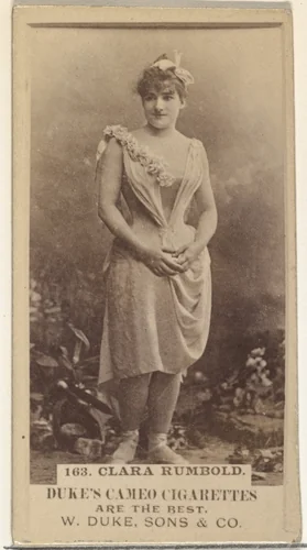 Card Number 163, Carrie Rumbold, from the Actors and Actresses series (N145-5) issued by Duke Sons & Co. to promote Cameo Cigarettes by W. Duke, Sons & Co., photograph, 1880-1889
