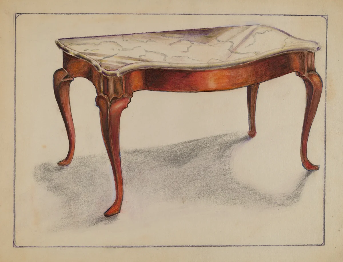 Marble Top Table by George Nelson, index of american design, 1935-1942