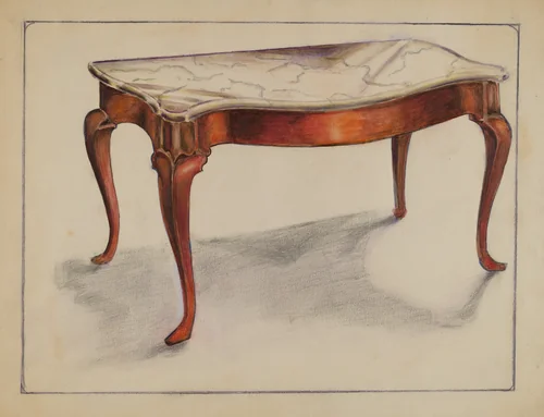 Marble Top Table by George Nelson, index of american design, 1935-1942