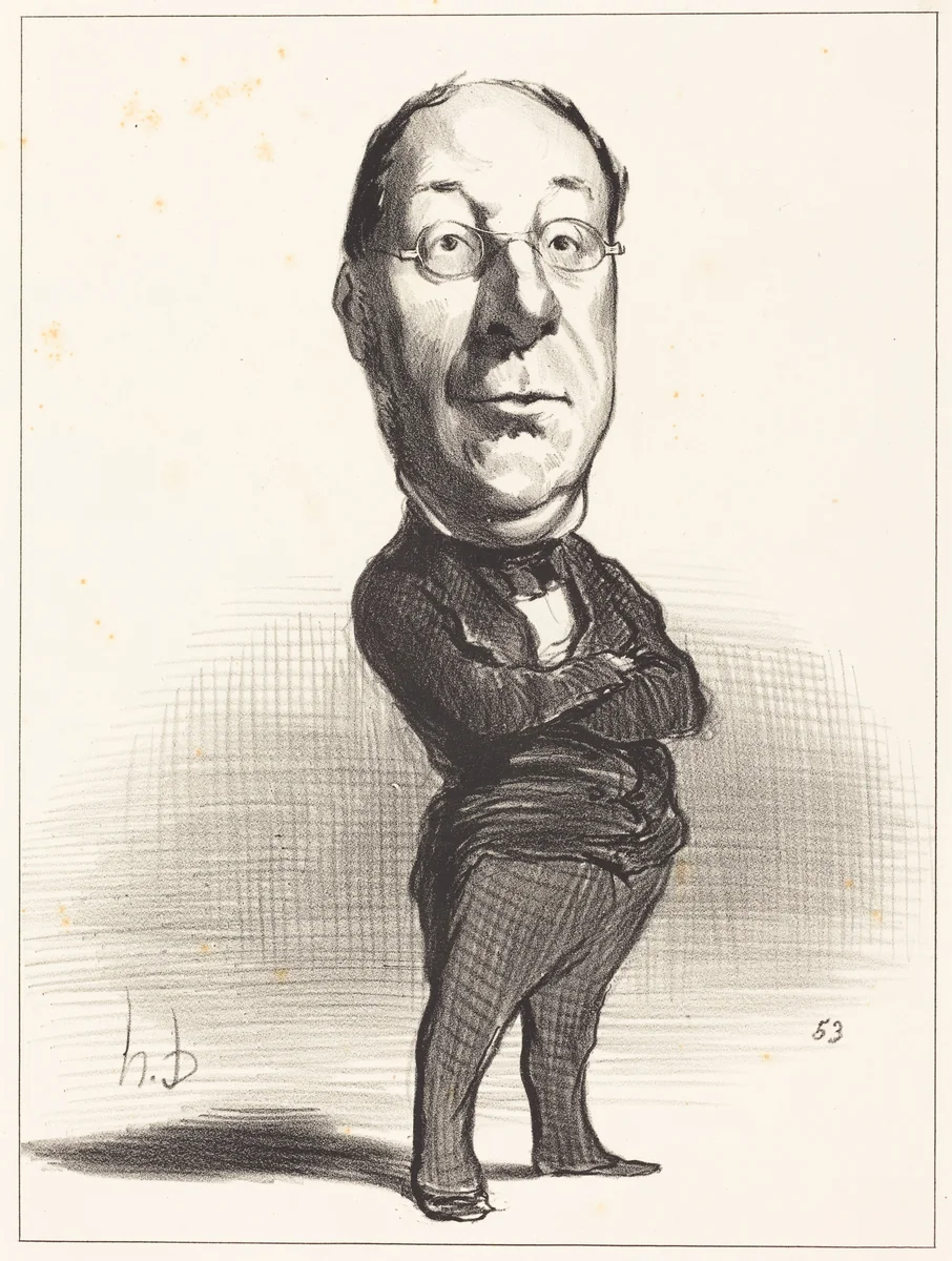 J.-B. Gustave de Laboulie by Honoré Daumier, print, 1849