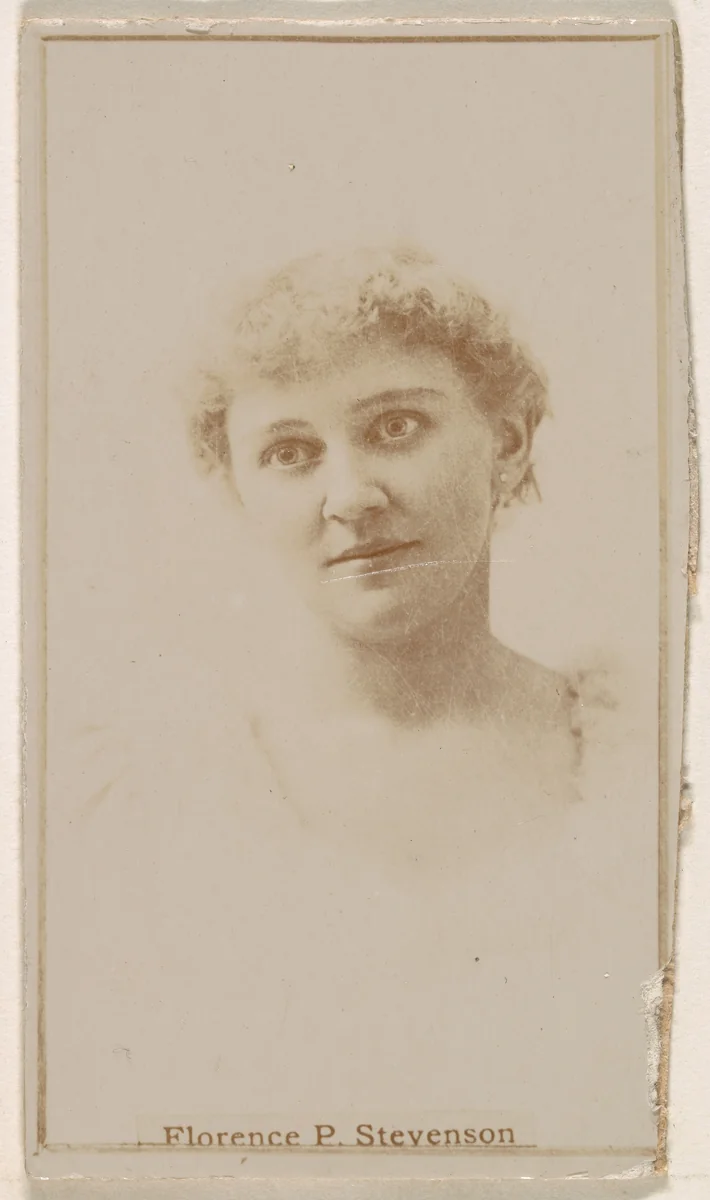 Florence P. Stevenson, from the Actresses series (N245) issued by Kinney Brothers to promote Sweet Caporal Cigarettes by Kinney Brothers Tobacco Company, photograph, 1890