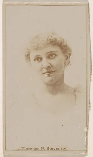 Florence P. Stevenson, from the Actresses series (N245) issued by Kinney Brothers to promote Sweet Caporal Cigarettes by Kinney Brothers Tobacco Company, photograph, 1890