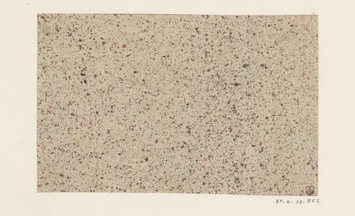 Rood en zwart gespikkeld papier by anonymous, other, 1750-1900