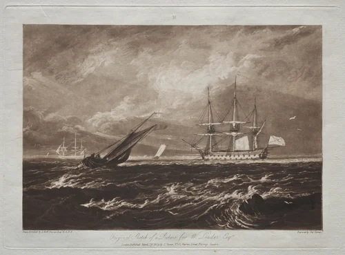 Liber Studiorum: The Leader Sea-piece by Joseph Turner, print