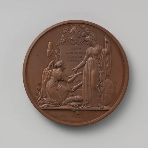 A Whig Medal, evidently issued by the city, to Commemorate the Passage of the 2nd Reform Bill, 1832 by Benjamin Wyon, metalwork, 1832