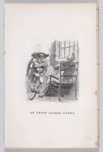 The Little Red Man, from "The Complete Works of Béranger" by J. J. Grandville, print, 1836