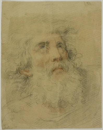 Head of King Lear by Giovanni Battista Cipriani, drawing, 1747-1785