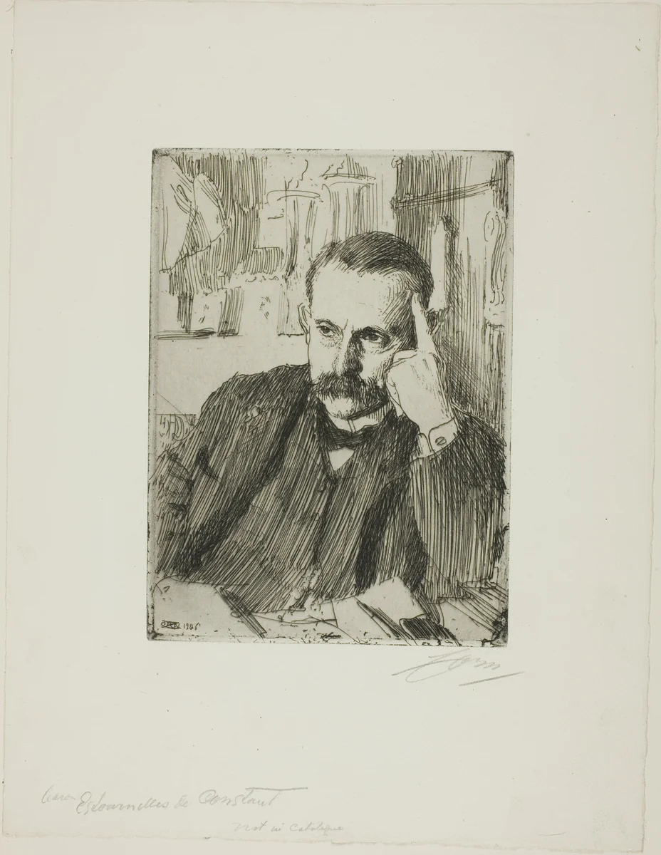 D'Estournelles de Constant by Anders Zorn, print, 1906