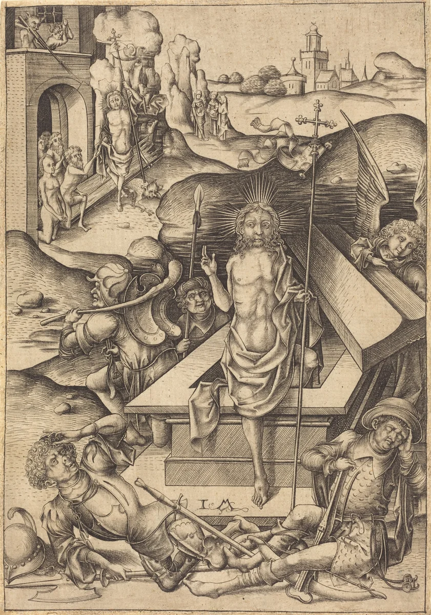 The Resurrection by Israhel van Meckenem, print, 1480