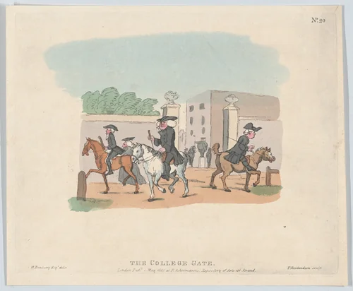 The College Gate by Thomas Rowlandson, print, 1803