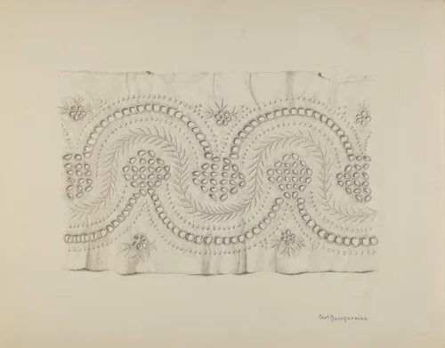 English Embroidery by Carl Buergerniss, index of american design, 1935-1942
