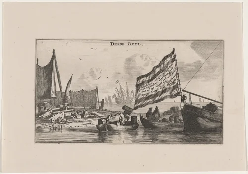 A Seaport by Reinier Nooms, print, 1647-1657