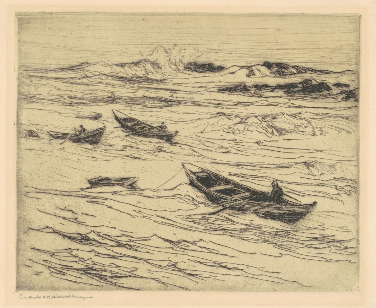 Easterly Coming by Charles H. Woodbury, print, 1925