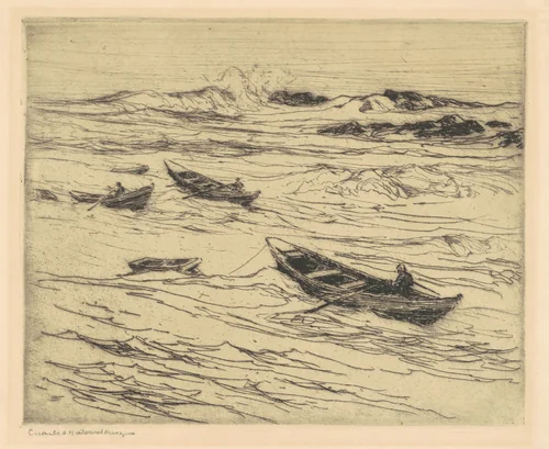 Easterly Coming by Charles H. Woodbury, print, 1925