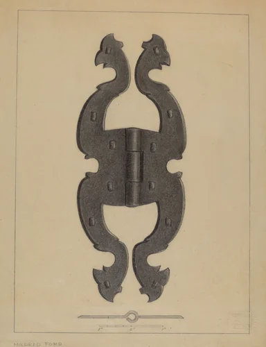 Hinge by Mildred Ford, index of american design, 1937