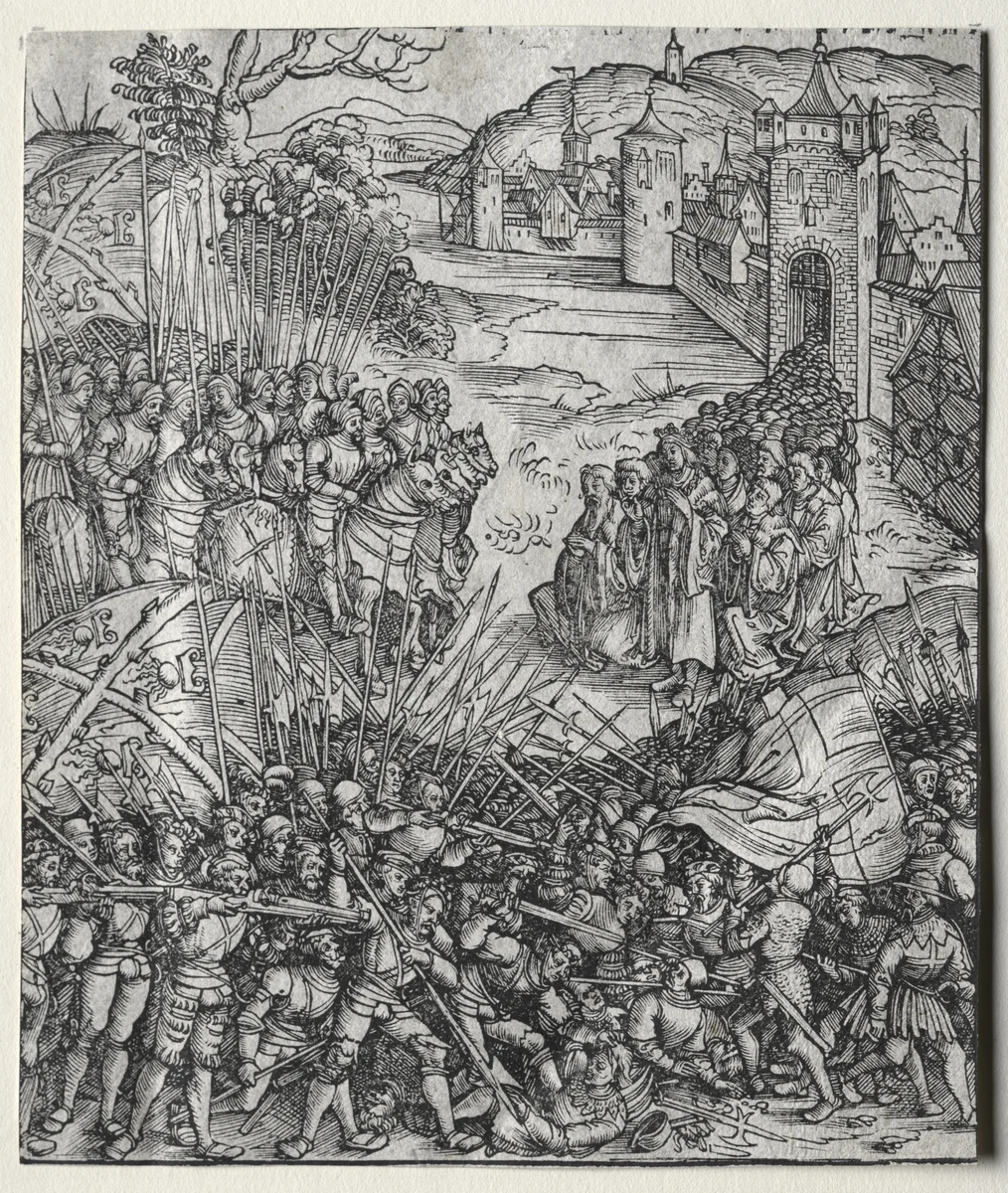First Flemish Rebellion by Wolf Traut, print, 1512-1515