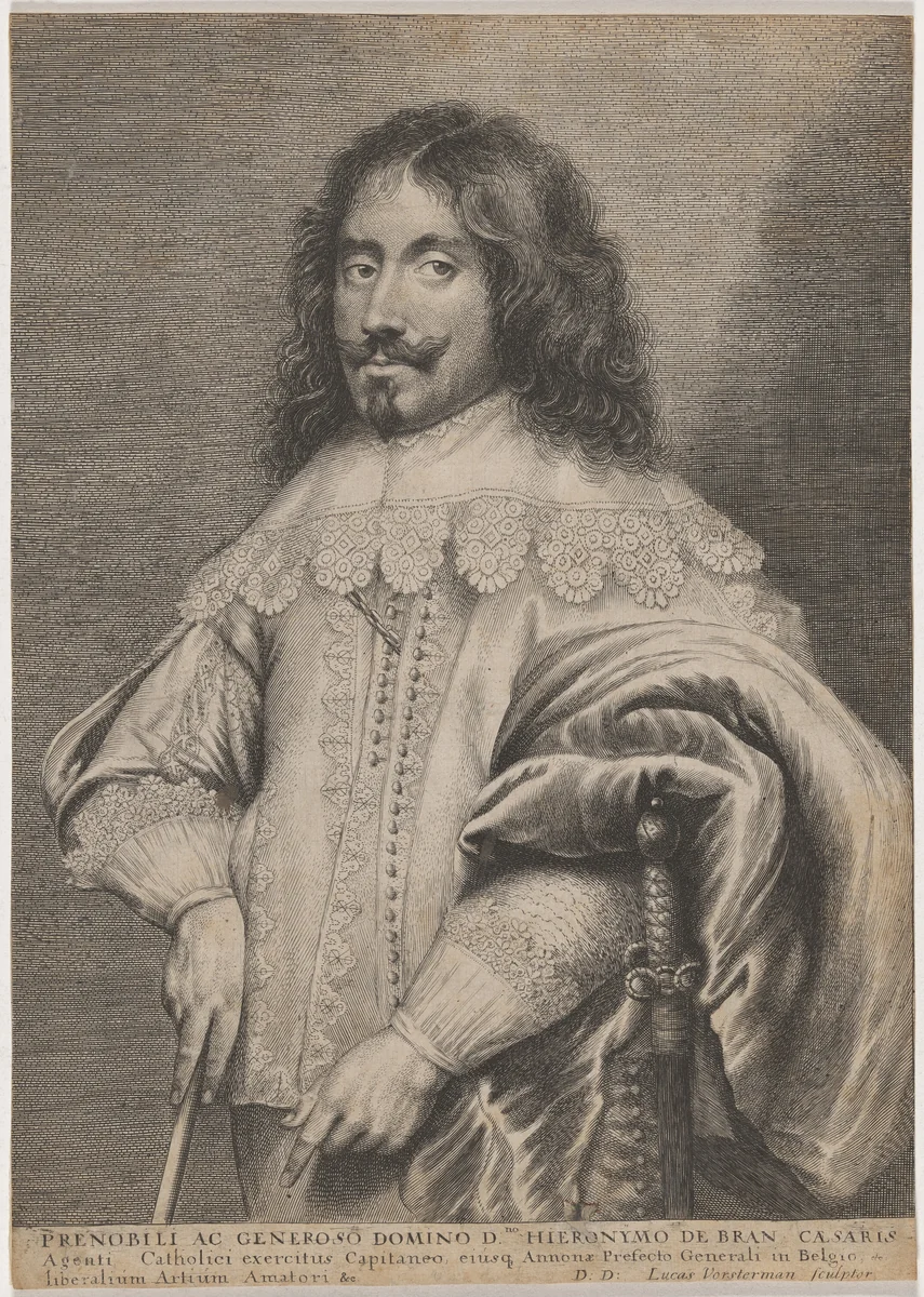 Hieronymus de Bran by Lucas Emil Vorsterman, print, 1595-1675