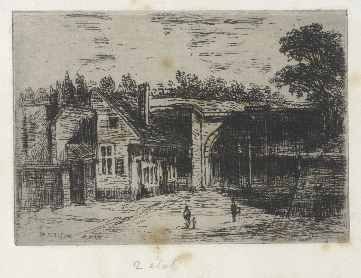 Brusselse Poort te Maastricht by Alexander Schaepkens, print, 1830-1899