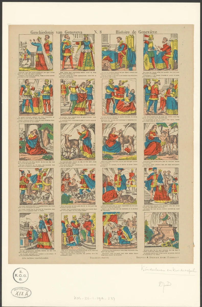 Geschiedenis van Genoveva by anonymous, print, 1833-1911