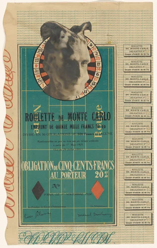 Monte Carlo Bond (No. 12) by Marcel Duchamp, drawing, 1924