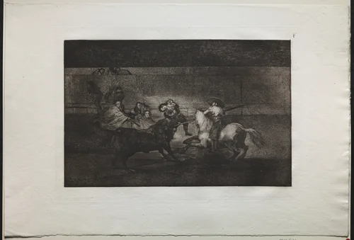 Bullfights: The Death of Pepe Illo (3rd Composition) by Francisco de Goya, print, 1816-1876