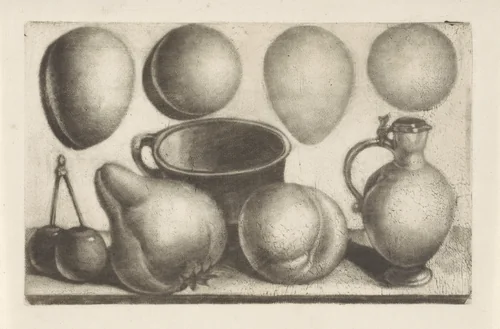 Diverse ronde voorwerpen by anonymous, print, 1680-1800