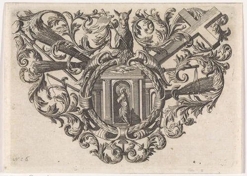 Christus treedt door de gesloten deur van de tempel by Caspar Luyken, print, 1705